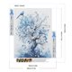 thumbnail image 2 of Pintura de diamante 5D DIY, kit de árbol de flores con taladro redondo completo, decoración del hogar, 40x50cm, azul, 2 of 9