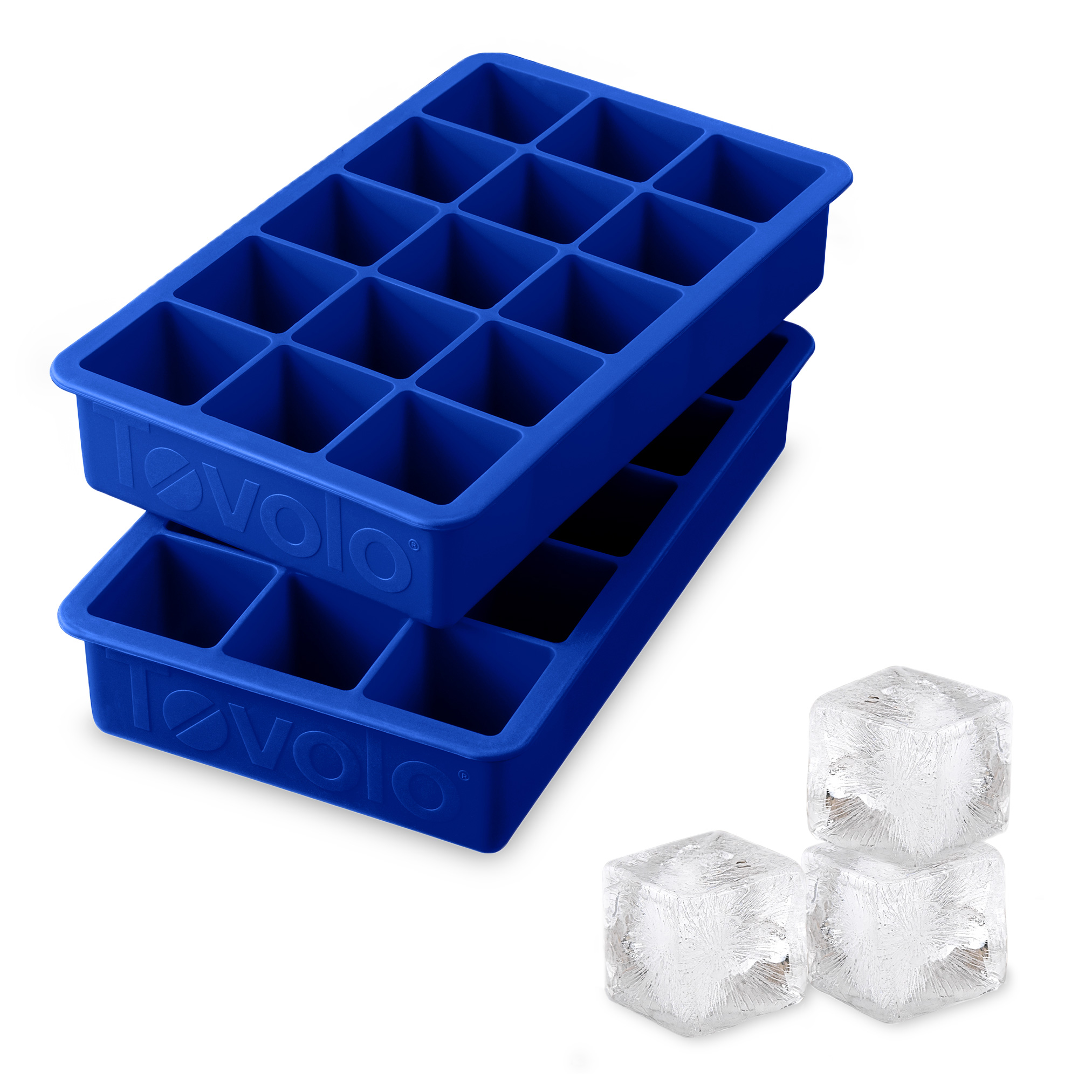 Tovolo Perfect Cube Ice Trays S/2 Stratus Blue