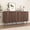 Walnut, variant on Rumiiro 59" Modern Buffet Cabinet with Legs Walnut, 4-Door Storage, Anti-Fingerprint Coating, Soft-Close Hinges, No Handle