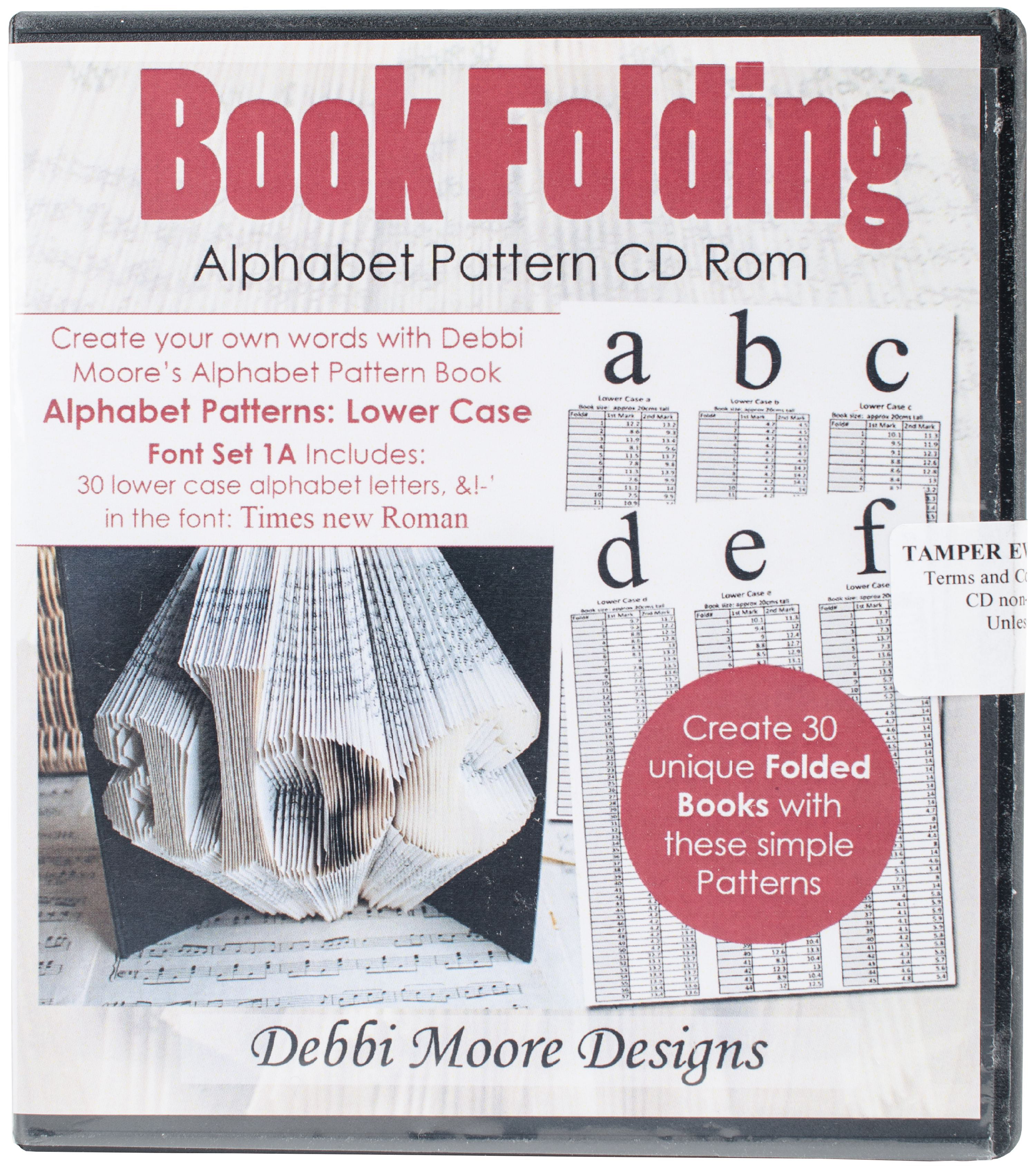 Debbi Moore Book Folding Pattern Book Alphabet Font Set 1A Lower Case 