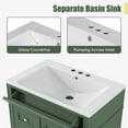 thumbnail image 3 of 30" Bathroom Vanity with Single Sink Combo, Modern Undermount Bathroom Sink Cabinet with 2 Drawers and a Tip-Out Drawer, Freestanding Bathroom Vanities for Bathroom(Green), 3 of 9