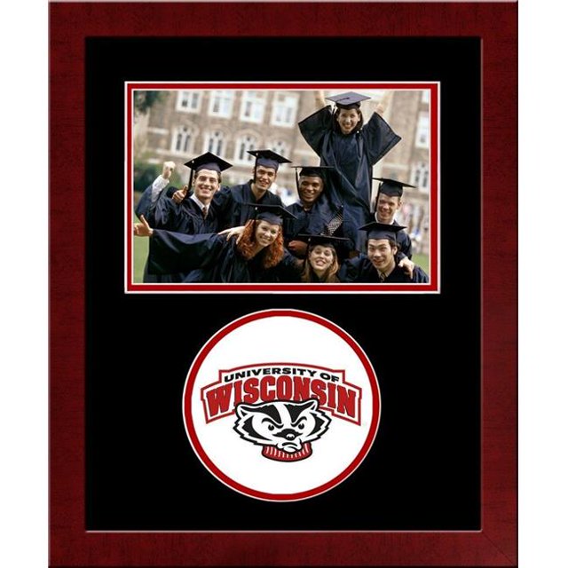 Campusimages WI995SLPFH Wisconsin Badgers Spirit Photo Frame, Horizontal