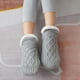 thumbnail image 3 of 2 piezas de invierno para mujer, calcetines antideslizantes, transpirables, antideslizantes, suaves, cálidos, cómodos, calcetines cálidos de invierno gris Yotijar calcetines calientes de invierno para mujer, 3 of 9
