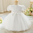 thumbnail image 5 of MEZZALL Elegant Girls Formal Dress Layered Skirt And Satin Bodice Party Gown Girls Solid Color Lovely Dresses, 5 of 8