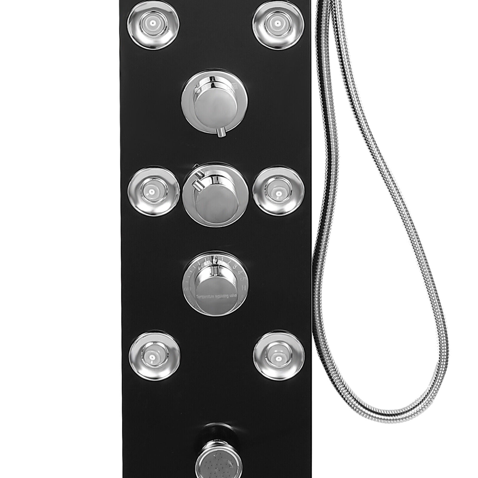 Shower Panel Tower System Stainless Steel Rain Massage Full Body Shower System Hydroelectricity Display w/Jets