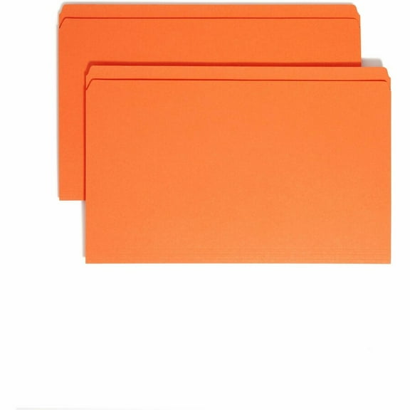 Smead, SMD17510, Straight-cut 2-ply Tab Legal File Folders, 100 / Box, Orange