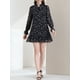 thumbnail image 5 of VESTIDO FLORAL SUELTO CON VOLANTES Y NUDO EN EL CUELLO PARA MUJERES INSPIRADO EN CHIC S NEGRO, 5 of 7
