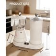 thumbnail image 2 of Espresso Maker with Milk Frother Electric Moka Pot 2-in-1 Espress Machine Aluminium One-Touch Operation Milk Froth Fine and Dense White 110V, 2 of 9
