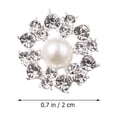 thumbnail image 2 of Worgeous Exquisite Rhinestone Buttons DIY Decorative Supplies for Women in Silver Color Alloy Material 10PCS, 2 of 8