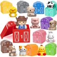 thumbnail image 2 of Juguetes de aprendizaje para niños de 1,2,3 años, 20 piezas de animales de granja, juguete de granero Montessori para contar, combinar y clasificar juegos de motricidad fina, regalo de Navidad, cumple, 2 of 3