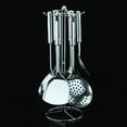 thumbnail image 1 of KALLORY 7Ud Utensilios De Cocina Plateados Resistentes Con Sin Costuras Antibacteriano, 1 of 8
