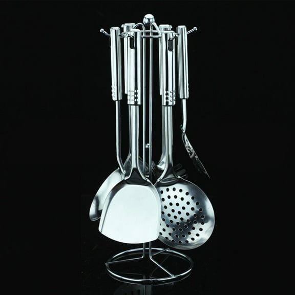 Minkissy 7-Piece Stainless Steel Kitchen Utensil Set Lightweight Tools for Personal Use