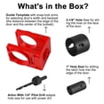 thumbnail image 4 of Door Lock Installation Kit Hole Saw Set For Door Knob Lock Carbon Steel Hand Tools With Guide Template Door Hole Drilling Tool for Wood Doors, 4 of 5