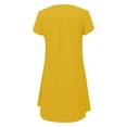 thumbnail image 3 of Ruyang Women's Summer Casual Dress Short Sleeved Solid Color V Neck Long Casual Plus Size Top Floral Dresses for Women Sleeveless, 3 of 4