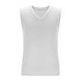 thumbnail image 6 of ZyeKqe Mens Slim fitted Tank Tops Seamless Sleeveless Undershirts V Neck Vests Stretchy Slim Fitted Basic Tees, 6 of 8