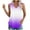 Multicolor, variant on AherBiu Beach Tops for Women Eyelet Vacation Tank Tops V Neck Sleeveless Gradient Color Cami Shirts