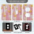 thumbnail image 3 of Yayeee Duplex Wall Plate 1-Gang 4.5"x2.7" Home Receptacle Light Switch Decorative Outlet Cover, Flat Yellow Stars, 3 of 7