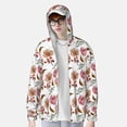 thumbnail image 2 of Daiia Rose Flowers UPF 50+ Sun Protection Hoodie Jacket Lightweight Long Sleeve Sun Shirt for Women Men with Pocket Hiking Outdoor-X-Large, 2 of 7