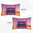 thumbnail image 2 of Gaeub Sunset Truck Highway Printed Pillow Case, Comfort Soft Hidden Zipper, Suitable for Sofa, Bedroom-14"x20", 2 of 6