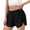 Black, variant on MRULIC shorts for women Women's Workout Short Elastic Waist Running Pockets Sport Casual Solid Color Short Fashion Pants Navy Blue + XXL