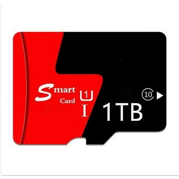 1TB 2 Pack Memory Card TF Flash Mini Card For Micro SD Card Compatible with Smart Phones and Cameras Class 10 High Speed with Free Adapter Color Black and Red