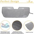 thumbnail image 4 of For R1T 2022 2023 Front Windshield Sun Shade, Sun Visor Protector Blocks UV Rays Foldable Interior Accessories, 4 of 5