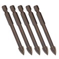 thumbnail image 4 of 5 brocas cruzadas de 1/4 pulg., vástago hexagonal, para azulejos, vidrio, cerámica, hormigón, herramienta de aleación dura de 8 mm, 4 of 12
