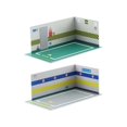 thumbnail image 1 of HILABEE 2Pcs 1/32 Parking Lot Car Scene Display Diecast Car Garage Background Layout C, 1 of 9