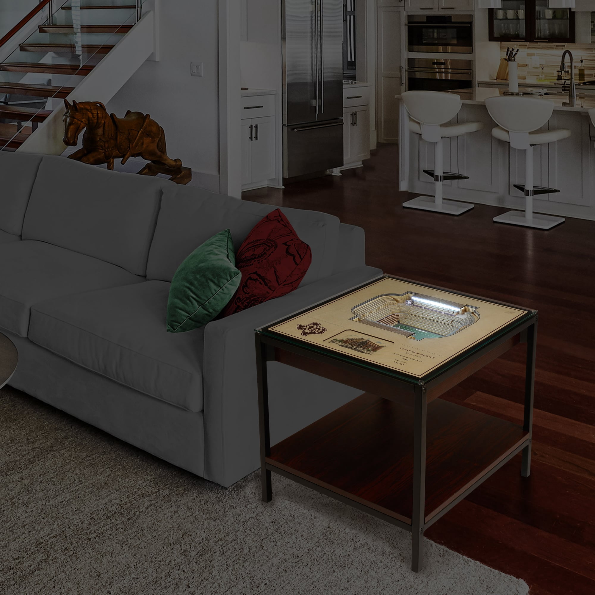 IDNA Texas A&M Aggies 25-Layer StadiumView Lighted End Table
