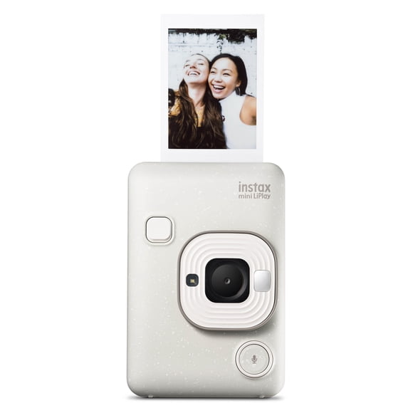 FUJIFILM INSTAX MINI LiPlay Hybrid Instant Camera and Smartphone Printer - Misty White