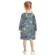 thumbnail image 3 of Girls' long-sleeved dress Fitness Equipment and Balls Girls' A-line dress with ribbed cuffs Soft and comfortable, 3 of 6