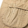 thumbnail image 7 of hoksml Men Cargo Shorts Casual Solid Color Multiple Pockets Zipper Button Elastic Waist Drawstring Leg Workwear Shorts, Outdoor Hiking Travel Shorts 2025 Summer Clearance, 7 of 7