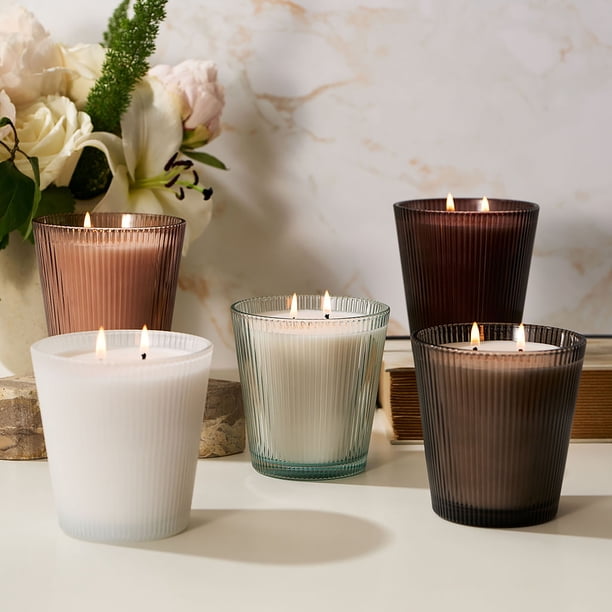 better homes and gardens tobacco leaf candle and Amber Scented 2-Wick Ombre Jar 12oz pleasant burn experience Better Homes and Gardens Tobacco