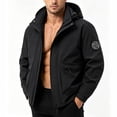 thumbnail image 5 of WRKEKC Windbreaker Jackets for Men Detachable Hood Long Sleeve Zip-Up Outerwear With Zipper Pockets for Hiking and Cycling, 5 of 7