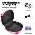 thumbnail image 4 of Sanitary Napkin Storage Bag for Girls Women, Portable First Period Pads Bag Tampons Holder Girls Travel Makeup Bag, Large Capacity Pink Rose, 4 of 6