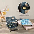 thumbnail image 3 of Flowers on Green Background Tissue Box Cover Leather Square Rectangle Tissue Box Holder for Bathroom Living Room Desk Office Decor, 3 of 7