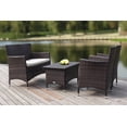 thumbnail image 4 of Safavieh Figueroa Outdoor Contemporary 4 Piece Set with Cushion, 4 of 15