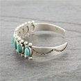 thumbnail image 3 of HOOUN 925 Silver Filled Turquoise Open Bangle Cuff Bracelet Women Wedding Jewelry-#6, 3 of 5