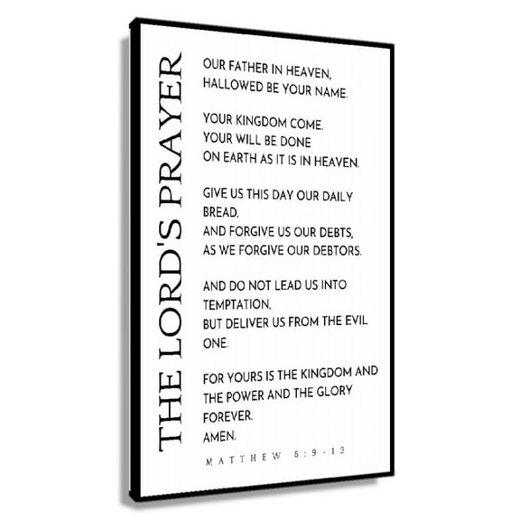 The Lords Prayer Wall Art Matthew 6 9-13 Scripture Wall Art for Church Home Decorative Paintings for Living Room Prints for Bathroom Poster Nature