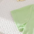thumbnail image 5 of Toddler Boy Outfits 2 Piece Cartoon Print Turn Down Collar Short Sleeve Polo Shirt And Shorts for Casual Wear Baby Boys' Clothing Sets Green 6-12 Months, 5 of 7