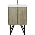 thumbnail image 4 of Lexora Home Lancy 24" Single Quartz Top Bathroom Vanity with Rose Gold Faucet, 4 of 15