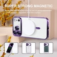 thumbnail image 3 of Dteck Magnetic Case for iPhone 17 Pro Max,Shockproof Electroplated TPU Case Compatible with Mag Safe Never Yellowing Full Camera Lens Protector Plating Soft Clear Back Cover,Purple, 3 of 6