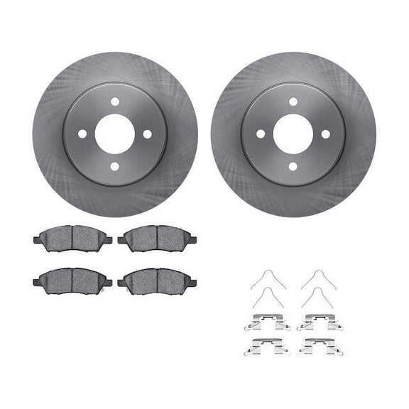 Front Brake Pad and Rotor Kit - Compatible with 2012 - 2019 Nissan Versa Sedan - Dynamic Friction