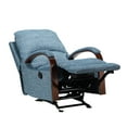 thumbnail image 3 of 14 Karat Home Upholstered Rocking Recliner Chair Set of 2 with Metal Base for Living Room, Navy, 3 of 10