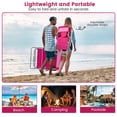 thumbnail image 6 of Costway 3-IN-1 Foldable Beach Chair with Face Hole, Footrest, Adjustable Backrest, Pillow Pink, 6 of 9