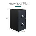 thumbnail image 4 of Space Solutions 18" 2 Drawer Manager's Metal Vertical File Cabinet Black, 4 of 13
