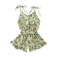 thumbnail image 3 of Mevireiy Baby Girls Leopard Romper Overalls Strap Button Sleeveless Halter Summer Jumpsuit Shorts Outfits, 3 of 8
