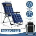 thumbnail image 3 of ABORON Zero Gravity Chair,Adjustable Lawn Recliner,Folding Reclining Patio Lounger Chair with Removable Cushion, Headrest & Cup Holder, 3 of 9