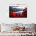 thumbnail image 4 of HFDF Foggy Forest Wall Art Nature Scenic Poster Great Smoky Mountain National Park Wall Decor Pictures Wilderness Painting Canvas Prints Modern Artwork for Living Room Decoration 10x8inch Framed, 4 of 6