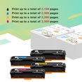 thumbnail image 3 of Aztech Compatible Toner Cartridge for Canon 054H CRG-054H tone for Canon Color Image Class MF644Cdw MF642Cdw MF640C LBP622Cdw LBP620 Printer ink (Black,Cyan,Magenta,Yellow, 5-Pack), 3 of 8